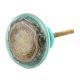 Round Sea Green Resin And Wood Cabinet knob